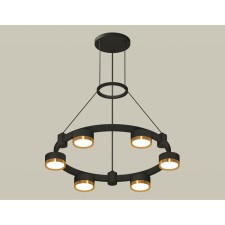 Suspended Ambrella Light, XR92051102, GX53 LED 12 W, Black sand color, yellow gold