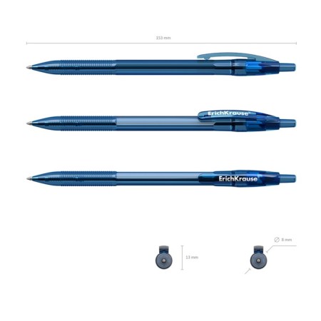 Handle Automatic Erichkrause R-301 Original Matic, node 0.7 mm, blue ink blue-1