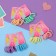 Hair elastic band "Mahrushka Sport" (set of 6 pcs) strips diagonal, 2.5 cm, mix