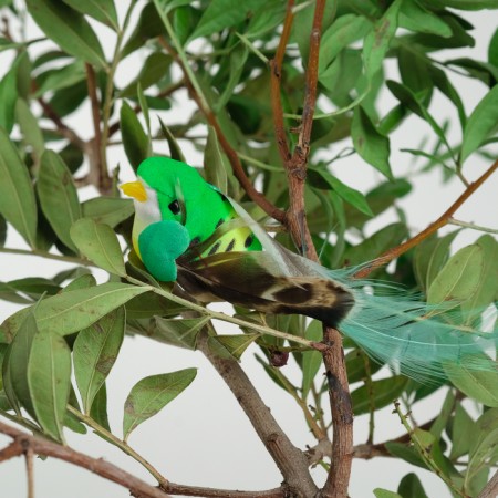 A bird for decoration and floristry, on a clothespin, mix, plastic, 1 pc., 8 x 8 cm-4