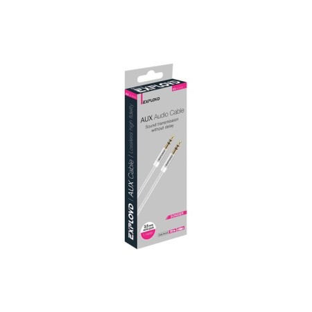 EXPLOYD EX-K-642 Jack 3.5 (M) cable-Jack 3.5 (M), for micro and headphones, 1 m, white-1