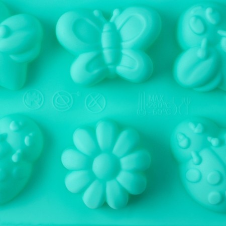 Baking uniform “Pollen”, silicone, 29 × 17 cm, 15 cells (4.8 × 4 cm), Mix color-4
