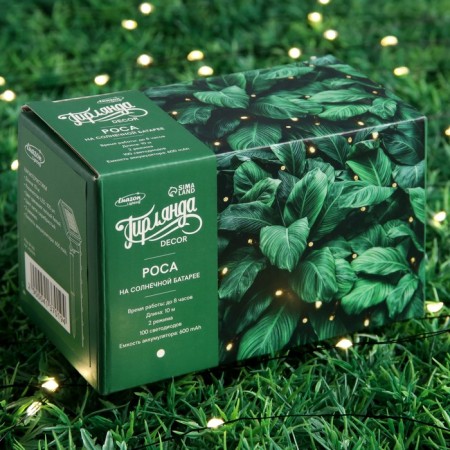 Garland "thread" 10 m Rosa, IP44, silver thread, 100 LED, warm white glow, 2 modes, solar battery-9