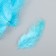 A set of feathers for creativity 30 pcs (14-17 cm), blue