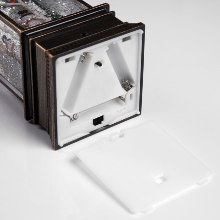 LED figure "Lantern with a snowman" 7.8 × 19.5 × 7.8 cm, plastic, AAX3 batteries (not in the kit), USB, glow warm white-4