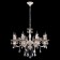 Elisha 8x60W E14 chandelier white with gold