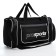 Sports bag with lightning, 3 outer pockets, long belt, black/gray color