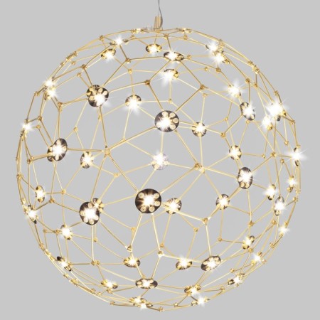 Suspended Bogate’s Aliote 450/1, LED, 30 W, 3000K, 2403LM, 400x400 mm, Copper color-1