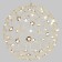 Suspended Bogate’s Aliote 450/1, LED, 30 W, 3000K, 2403LM, 400x400 mm, Copper color