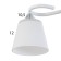 Lyberti chandelier 2x60W E27 white 44x12x25cm