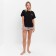 Female homemade set (T -shirt/shorts), black color, size 52