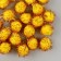 A set of textile details for the decor "bombs" 25 pcs. set, size 1 pc. 2 cm, yellow color