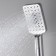 Shower watering can Wasserkraft A126, 3 modes, ABS plastic, chrome