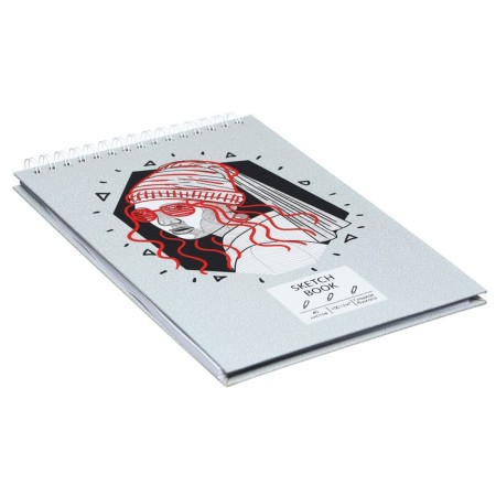 Sketchbook 40 sheets on the crest, 140 x 208, 100g/m2 "art", solid cover, matte lamination-1