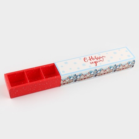 Box for sweets "Snow City", 5 x 21 x 3.3 cm, new year-4