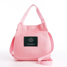 Youth bag on the button, pink color