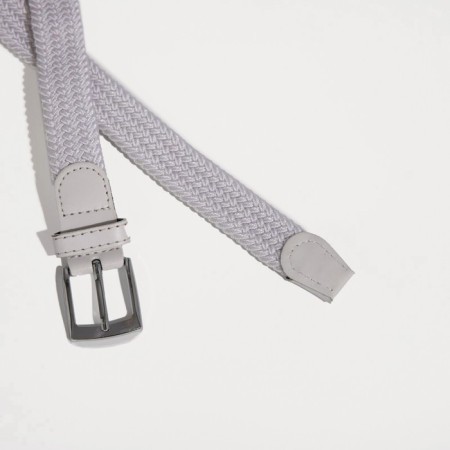 Building belt, width 2.5 cm, metal buckle, white color-1
