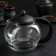 Glass teapot “Inspiration”, 1.25 liters, with metal sieve, black color