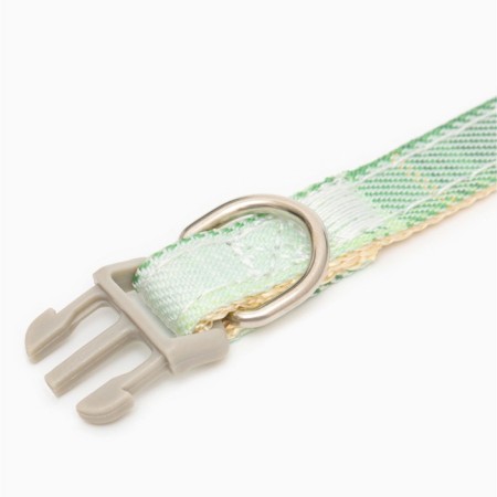 Collar "softness", polyester, with a bell, 34 x 1 cm, green-4