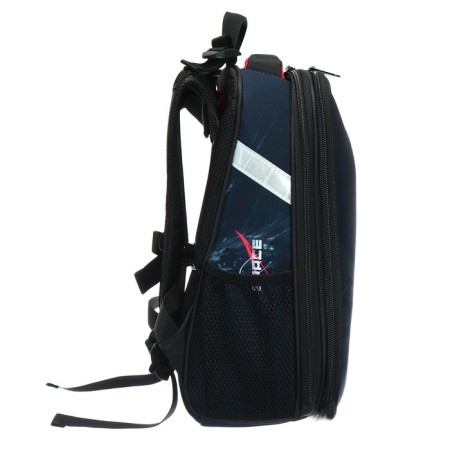 School backpack 38 x 30 x 16 cm, ergonomic back, Stavia "Cosmonaut", black-3