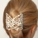 Hair clip "Pearl of the pearl mesh" large bead, white
