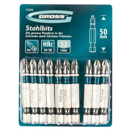 Gross bit set, steel S2, PH2 x 50 mm, 10 pcs.-3