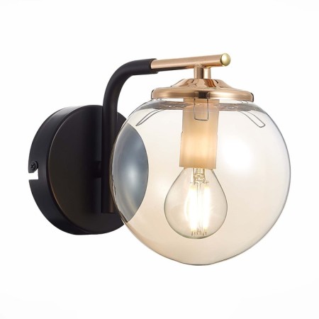Wall lamp EVOLUCE. Sle106901-01. Literno. 1x40 W, E14, 13x15 cm, black color