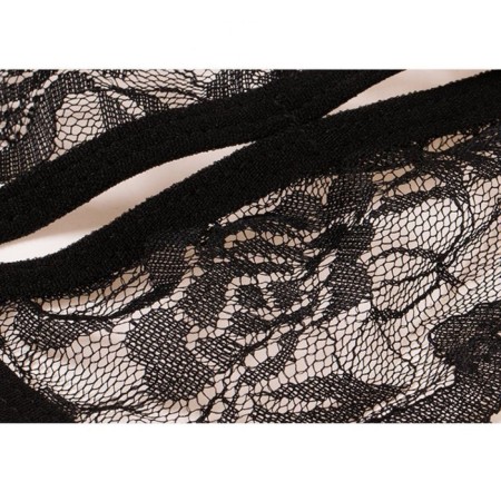 Erotic set of lace linen, OS size, black-4