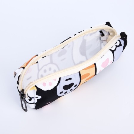 School backpack from textiles on a zipper, 3 pockets, pencil case, colorful/gray color-9
