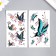 Tattoo on the body Color "Blobes Drawn" mix 10.5x6 cm
