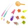 Fishing "sea inhabitants" 9 fish, 2 fishing rods, net
