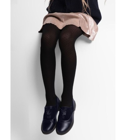 Pantyhose children's "small hearts" 40 den, black color, 10-12 years old