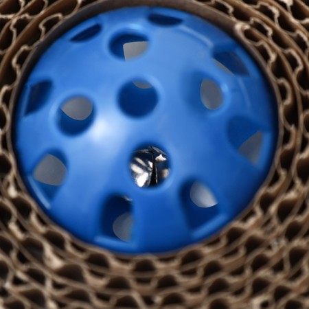 Bell ball with a tambourine, 5 cm, blue-2