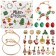 Set for creating bracelets "Advent Calendar" New Year, 24 items, red-green in gold