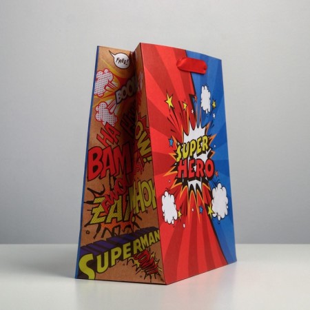 Package Gift Craft Vertical, Packaging, “Super Hero”, Ml 23 x 27 x 11.5 cm-2