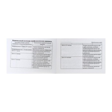 A6, 16 sheet preventive vaccination certificate, coated cardboard 190 g/m², an offset block 65 g/m². Form No. 156/U-93-13