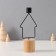 Climber metal, wood on 1 candle "House" d = 2 cm 9x5x17.5 cm
