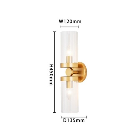 Wall lamp Radiales 120 mm, 135 mm, E14 80W-2
