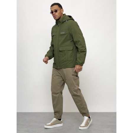 Sports male jacket, size 50, khaki color-5