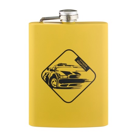 Flaw for alcohol "Best Driver", stainless steel, gift, 240 ml, 8 oz-1