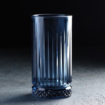 Glass glass Elysia, 450 ml, blue color