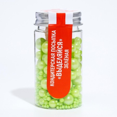 Confectionery Sprinking "Stay out", green, 50 g-1