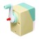 Mechanical sharpener with container classic yellow