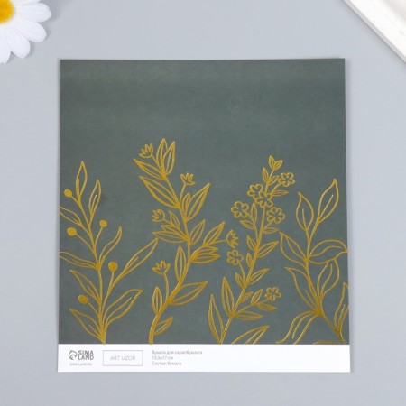 Scrapbooking paper bilateral "fan and multi -traffic gold" density 180g 15.5x17cm-3