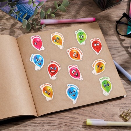 Assessment Stickers "Balls", 11 x 18 cm
