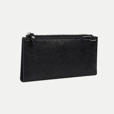 Male purse on a magnet, external pocket, black color