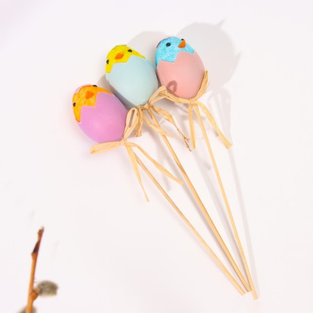 Decor for Palochk Easter "Chickens" 3pcs 4x12.5x25 cm-2