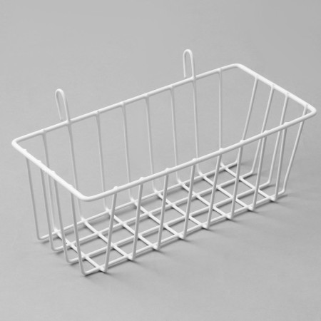 Basket on a grid, 23 × 10 × 9 cm, white color-1