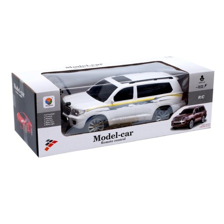 Radio -controlled jeep "Cruiser", 1:16, light, works from batteries, white color-4