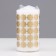Candle - cylinder "Christmas balls", 5x11.5 cm, white with gold